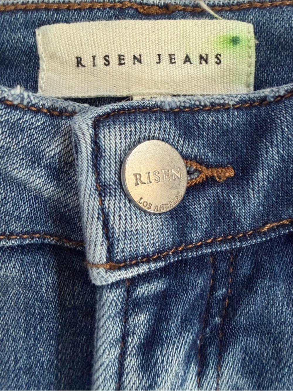 Risen Jeans Distressed High Rise Tummy Control Wide Leg Jeans Size 9/29 RDP5890 - Picture 4 of 11